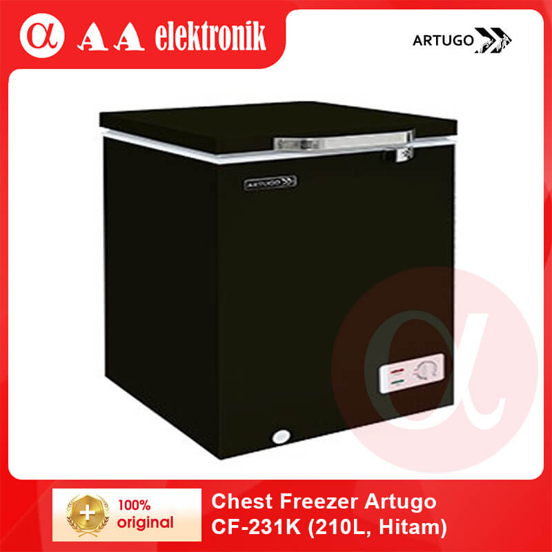 Chest Freezer Artugo CF-231K (210L, Hitam)