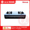Kompor Rinnai 712GA B/W (Kaca, 2 Tungku)
